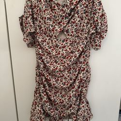 Off Shoulder Flower Dress 