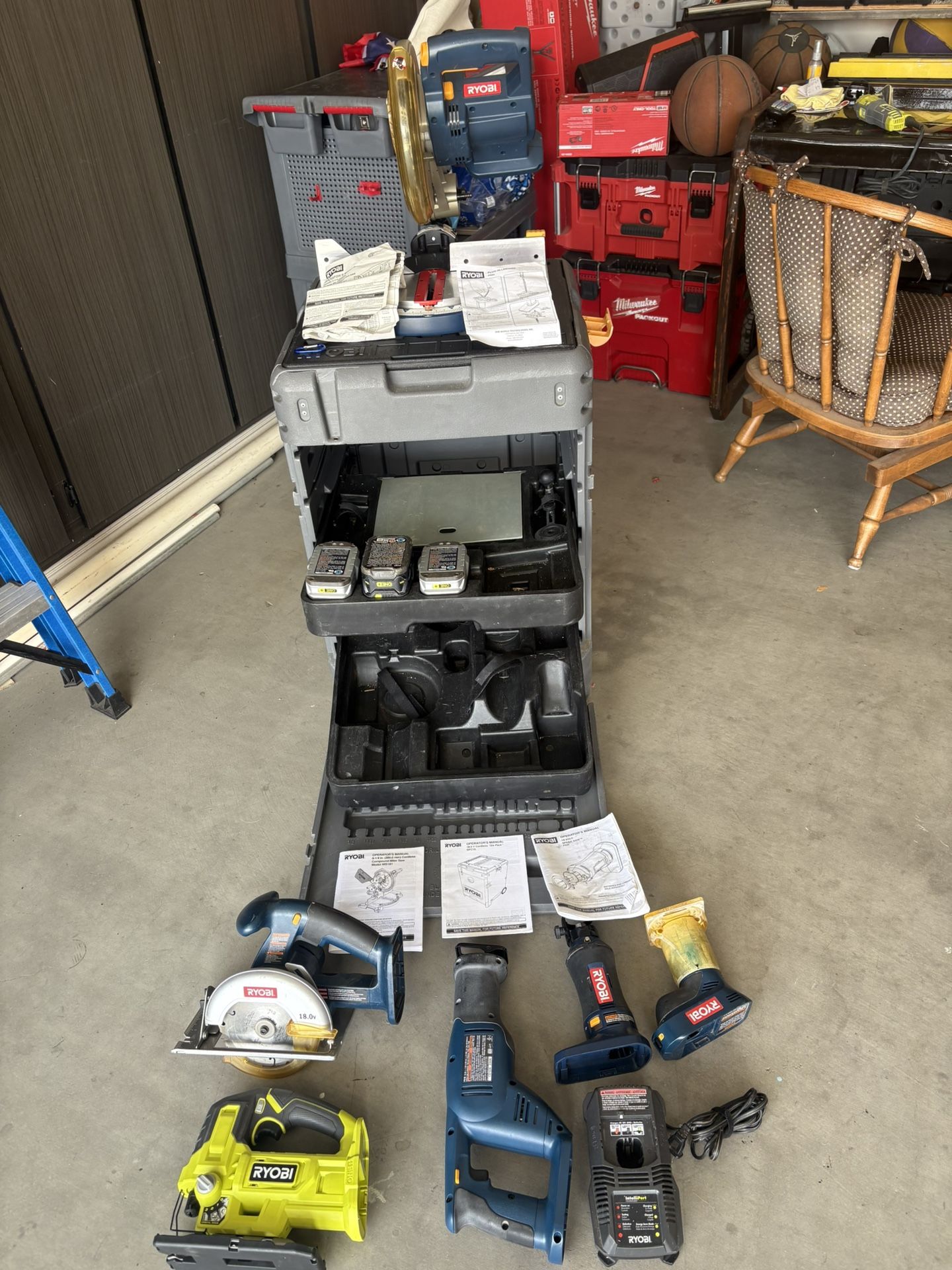 Ryobi Tool Box And Tools