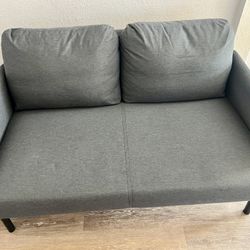 IKEA GLOSTAD Loveseat Couch Sofa in Dark Gray (26X47x30in)