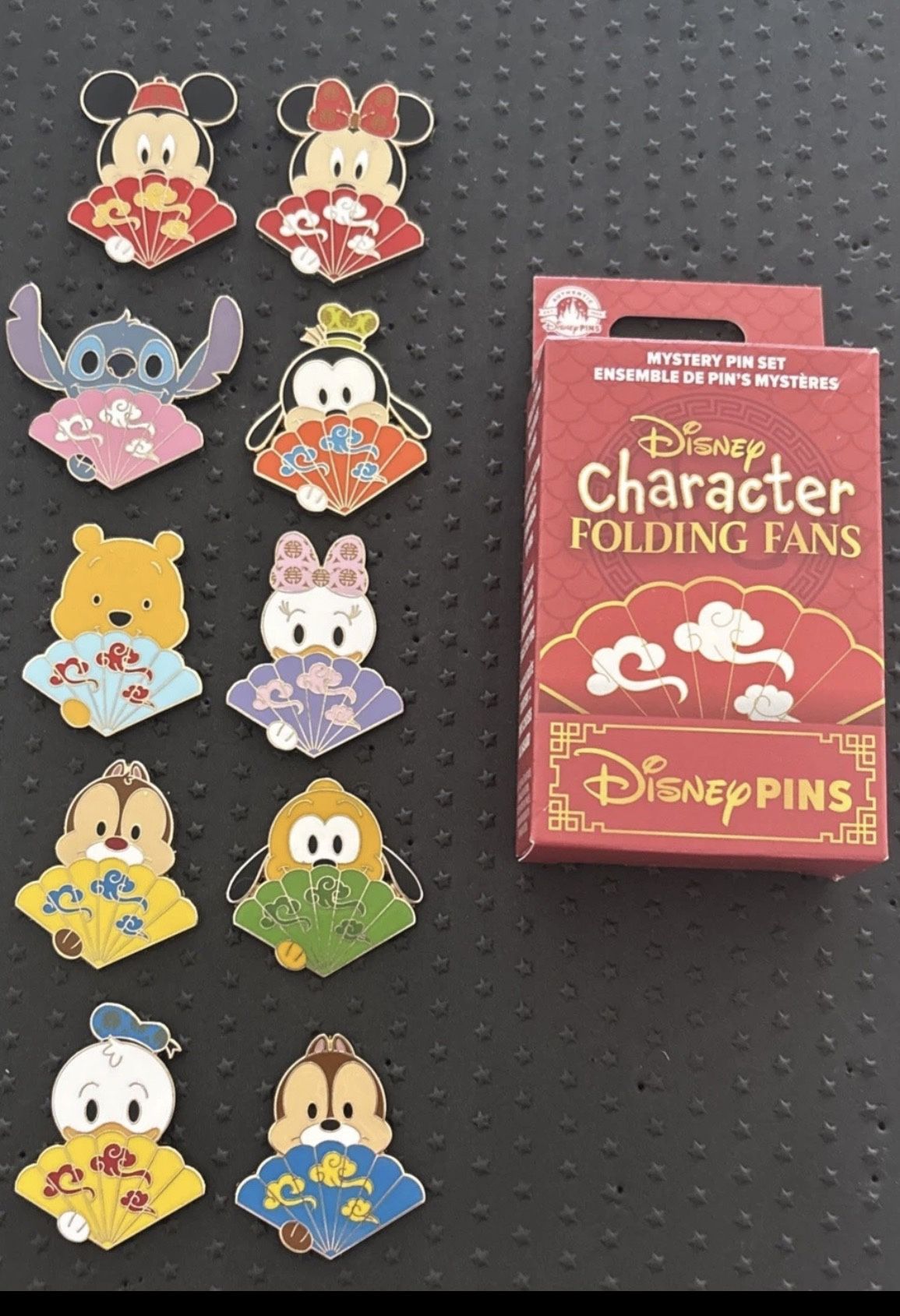 Disney Pins Complete Set Of 10 Fans 