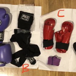 Women’s Men’s Boxing Kickboxing Sparring Gloves Purple Black Red
