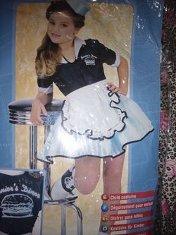 Junior's Diner Girl Halloween Costume Size M