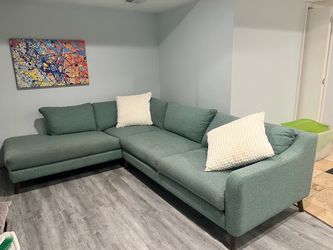 Sea-Foam Green Sectional