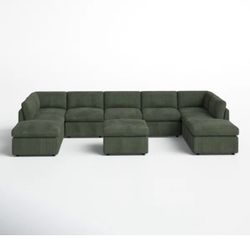 Arfsten 9 - Piece Corduroy Sectional Couch 