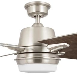 Home Decorators Collection
56 in Montel LED Brushed
Nickel Ceiling Fan with Light and Remote Control