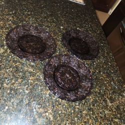 3 Fantasia Princess House Small plates.. Have Scratches