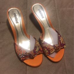 Floral Print Unlisted Heel Sandal 