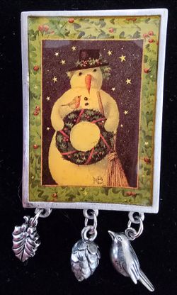 Vintage Marjolein Bastin Christmas Pin $10. Pick-up In Aurora.