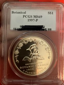 1997-P Botanical Garden Silver Dollar PCGS MS69