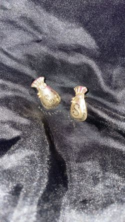 10k Gold Moneybag Earrings