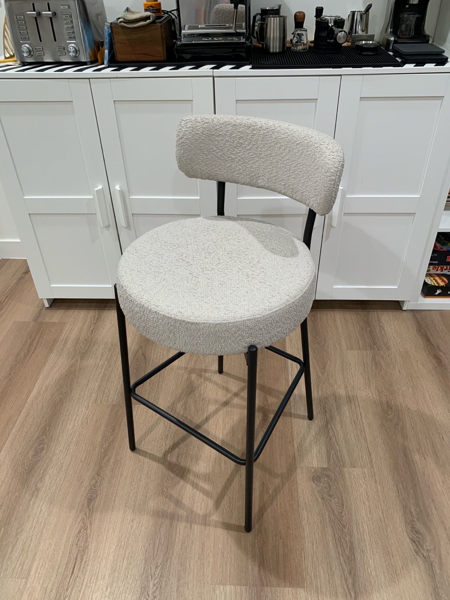 27 '' Bar Stools Set of 1, for Kitchen Island. Grey