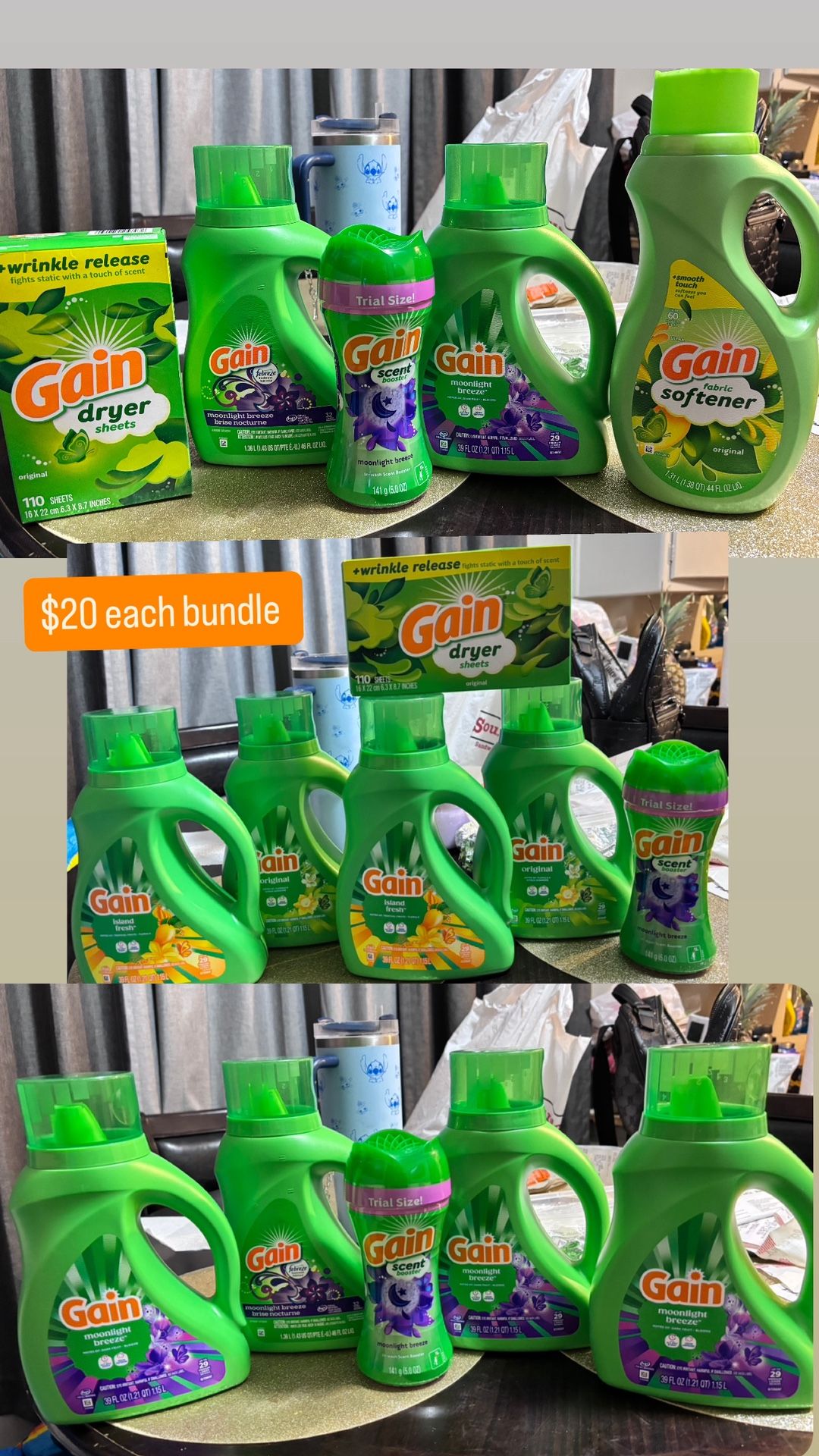 $20 Gain Detergent Sets