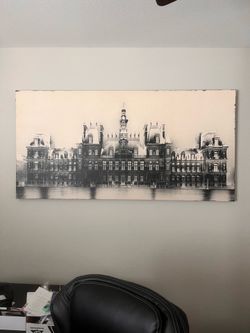 Black and cream oil picture