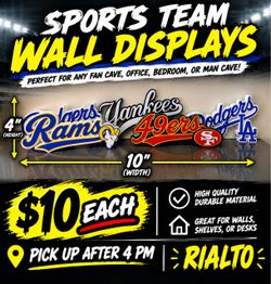 Rams Dodgers, Yankees 49ers display