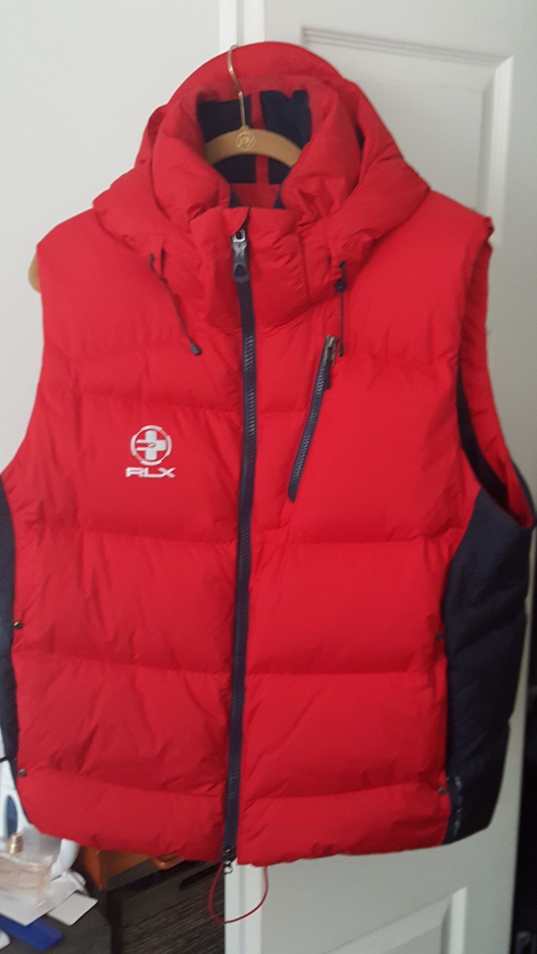 Ralph Lauren sport down-filled vest. Winter hat included at $50