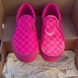 Mono Pink Vans Size 13 Girls