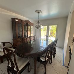 Mahogany Wood Dining Table, And Chairs