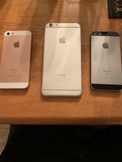 3 iPhone four sale 2 SE and 1 6 plus sprint