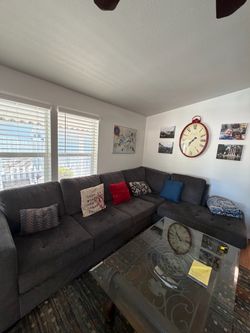Sectional couch gray