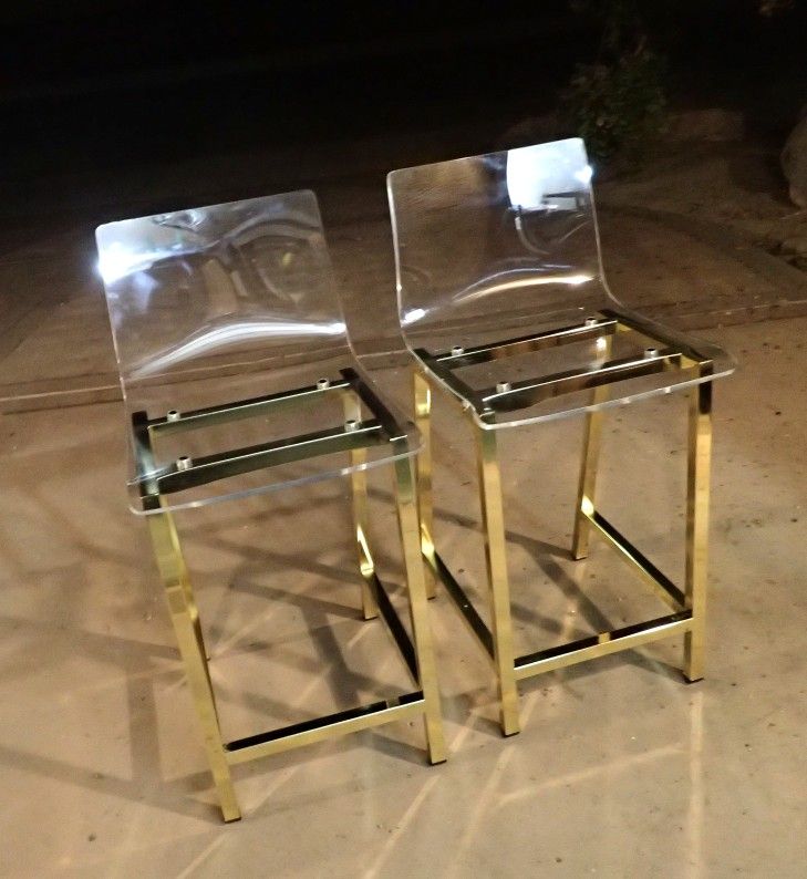 Silver Orchid Svendsen Clear Acrylic Counter Stool (Set of 2)
