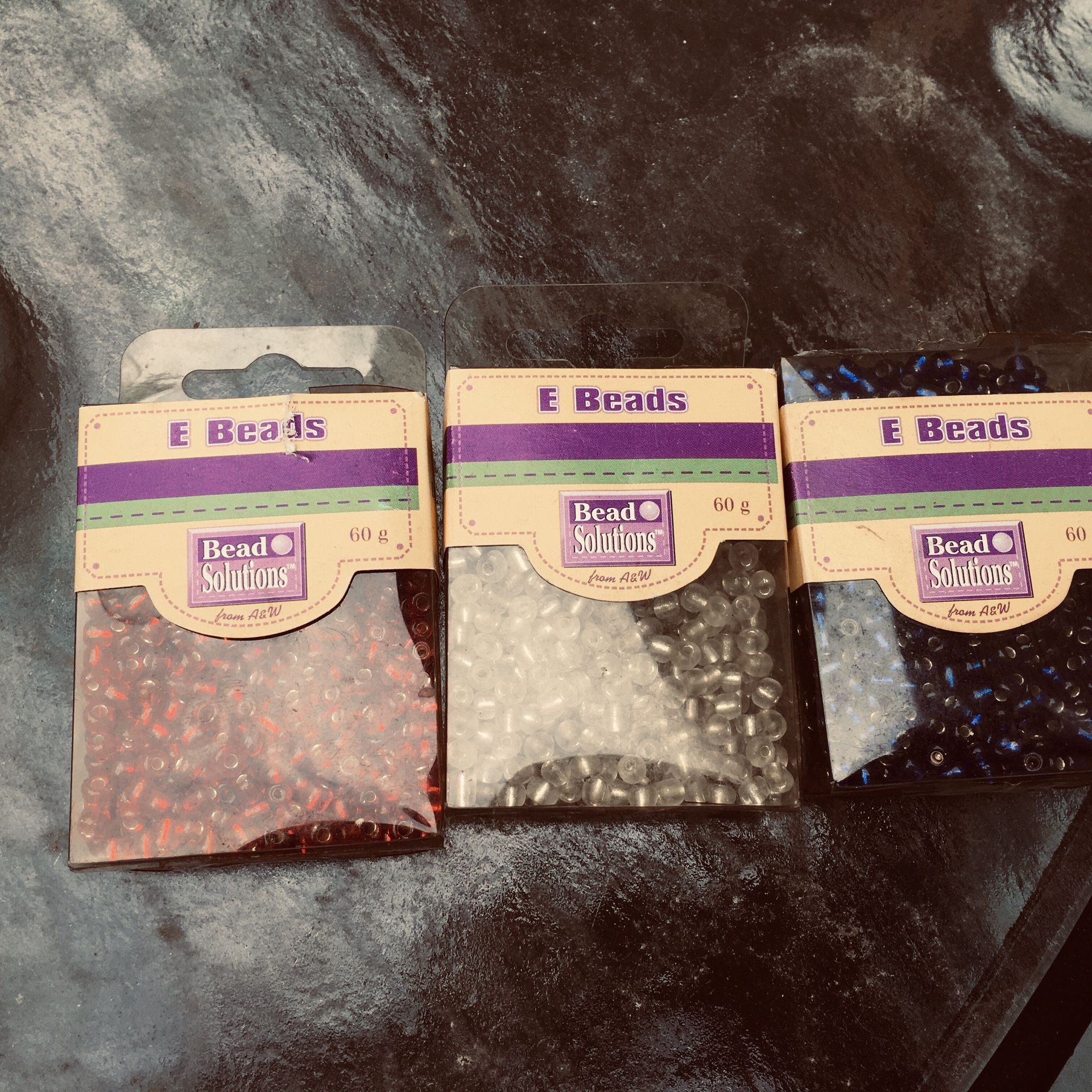 New Beads. Red, White, Blue. Unopened