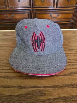 Marvel Spiderman Boy's Snapback Hat Gray Size OS Embroidered Spider Logo