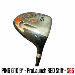 PING G10 Driver - 9° - 460cc Titanium - Right Hand