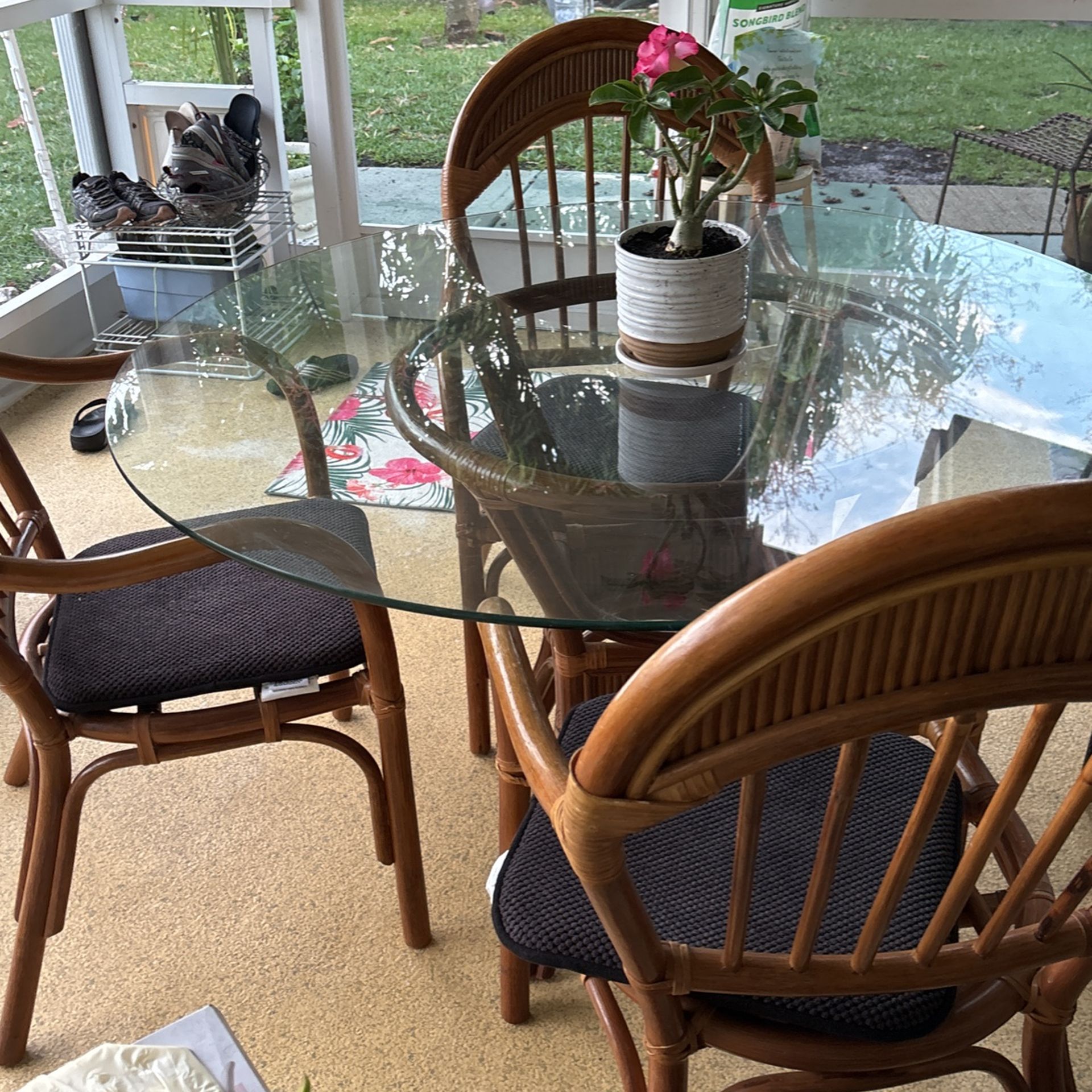 Rattan Table And Chairs