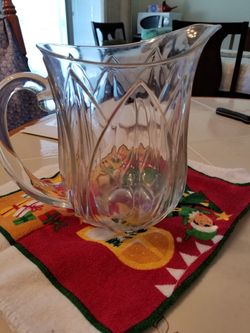Heavy crystal pitcher