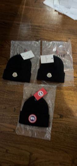 Canada Goose and Moncler beenies
