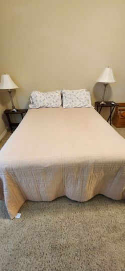Queen bed and frame