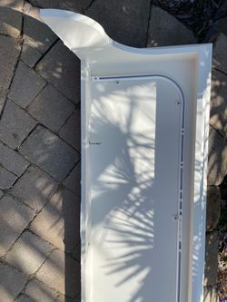 RV Window Valance Box with Built-In Curtain Track - White