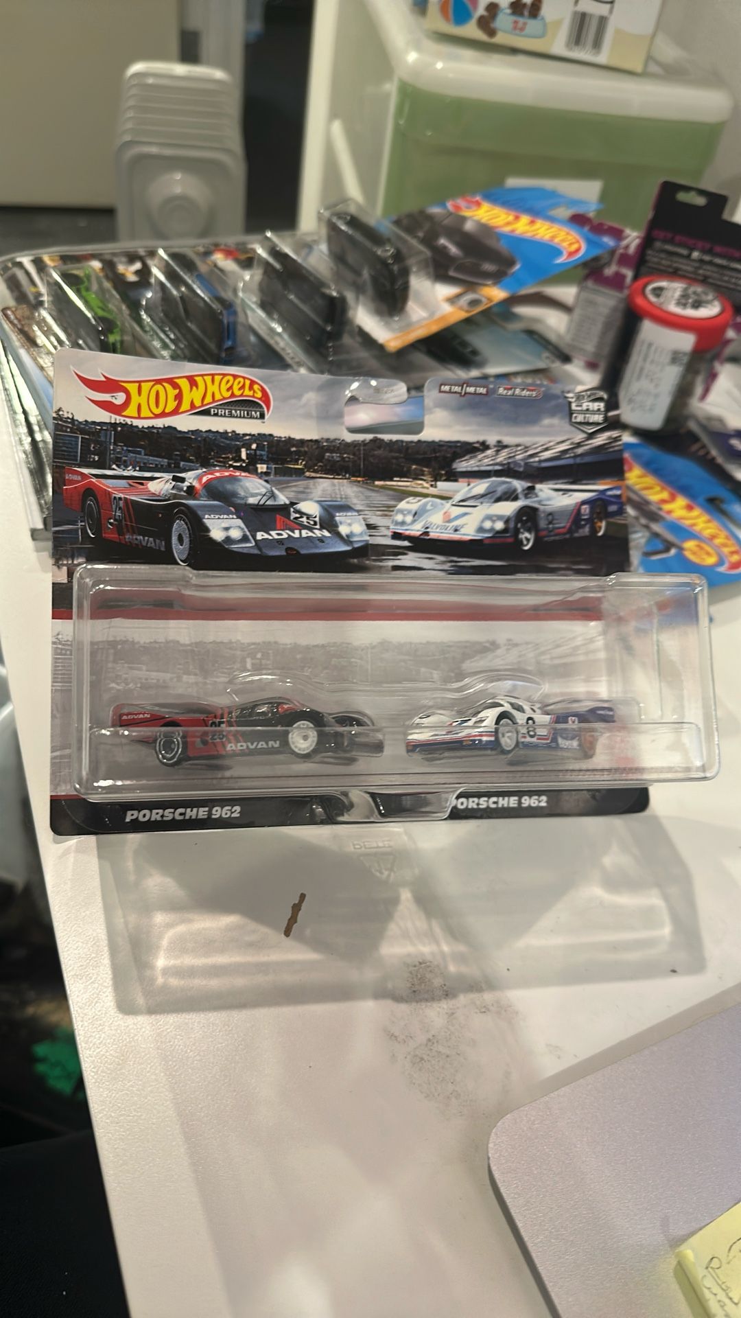 Hot Wheels Premium 2 Pack Car Culture Porsche 962 Advan Porsche 962 Valvoline Pair
