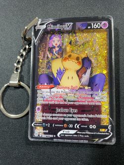 Pokemon Mimikyu V Liquid Holo Keychain