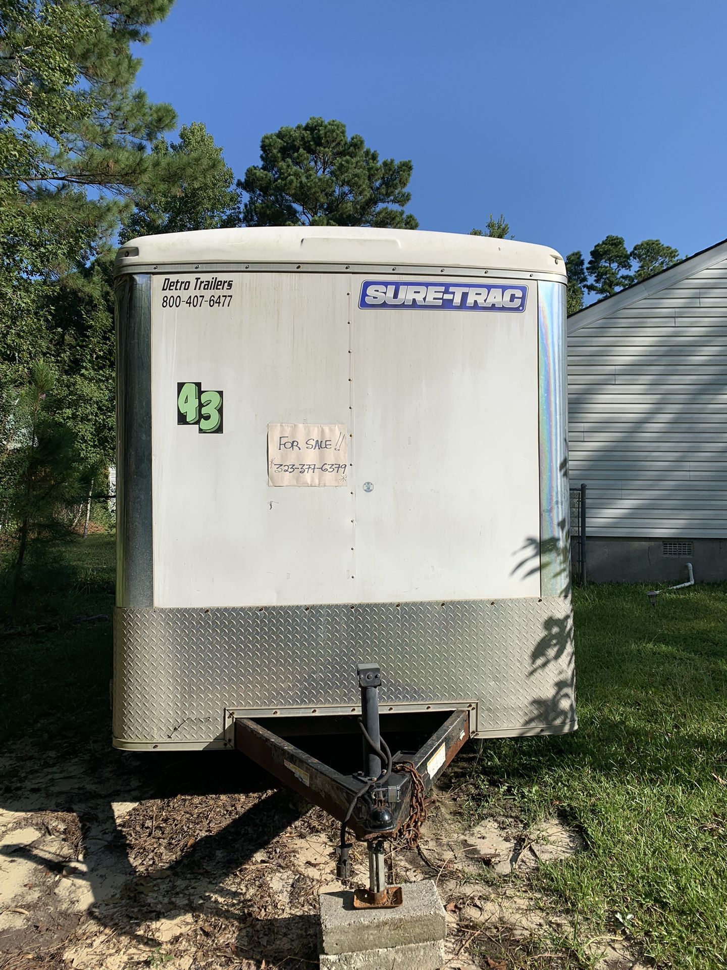 2015 SURE TL White Trailer (7 x 16) 7’ 6” High For Sale