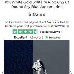 White Gold Aquamarine Ring