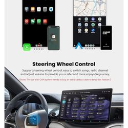 JOYING Car Stereo 10.1 Inch Single Din Touchscreen Radio with CarPlay & Android Auto