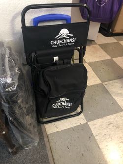 Chuckchansi Casino Small Sports Chairs With Cooer Attached I Have 2 Brand New Never Used Black 