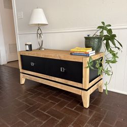 Modern Wood & Black TV Stand / Console (OBO)