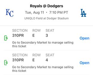 Dodgers vs Royals