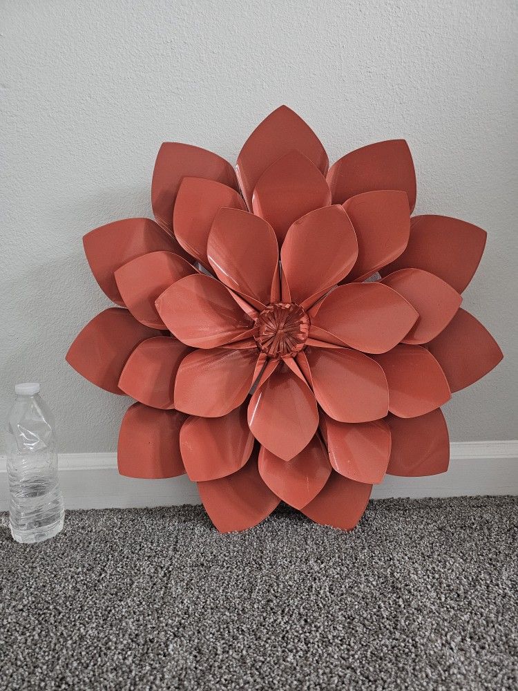 Orange Tin Wall Decor