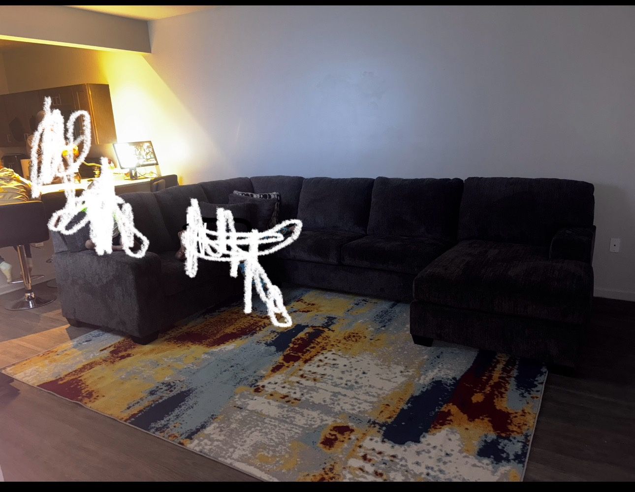 3 Piece Smokey Grey Sectional