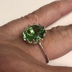 Peridot 925 Sterling Silver Ring
