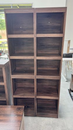 5-Shelf Bookcase, Narrow Bookshelves 68 in Tall 2 for $120