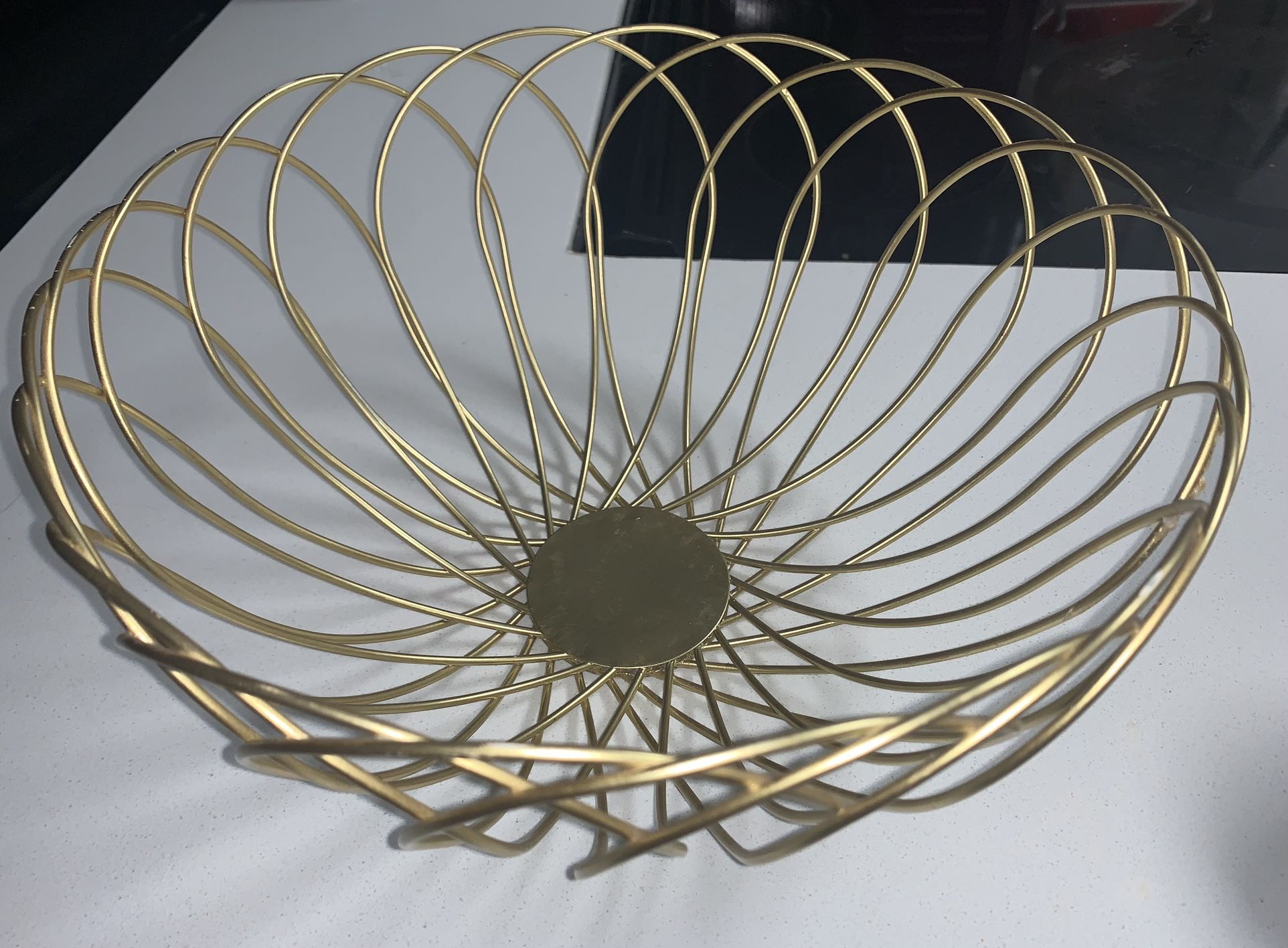 Golden wire basket