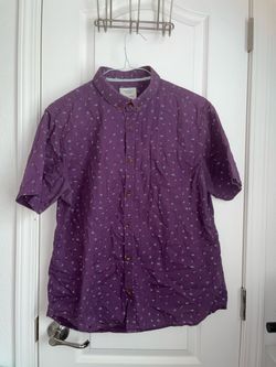 Level Ten Purple Short Sleeve Button-Down Shirt