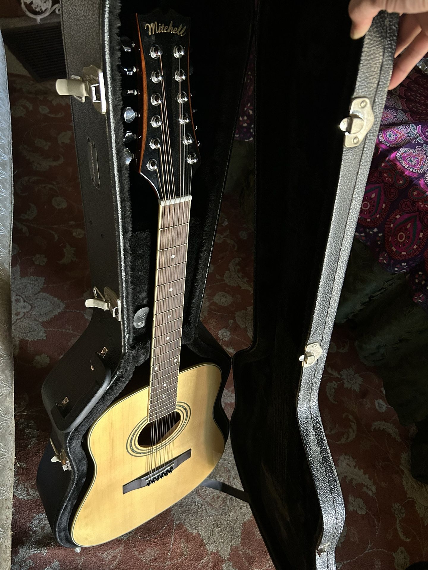 12 String Acoustic Electric Guitar & Hardshell Case