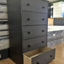 Big Dresser 5 Drawers Compress Wood