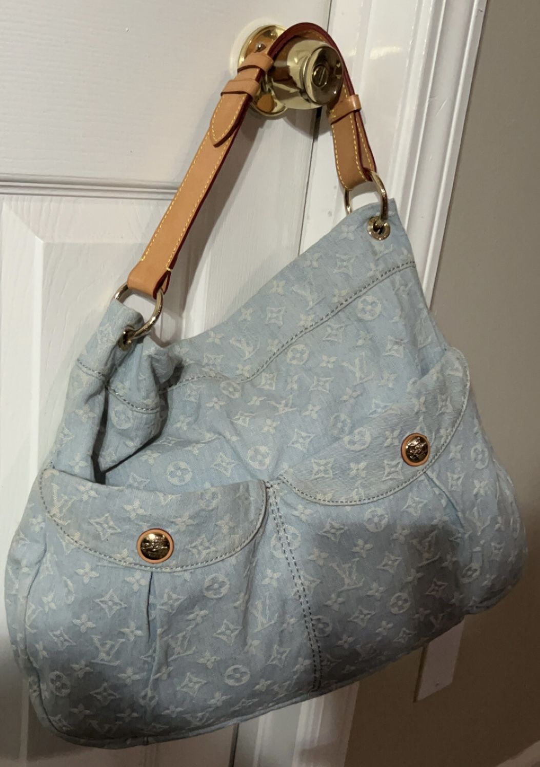 Designer Denim Hobo Bag 