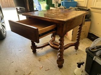 Solid Wooden Side Table With Drawer